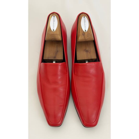 THE ROW Minimal Red Loafer Size 37.5 COA - Picture 2 of 9